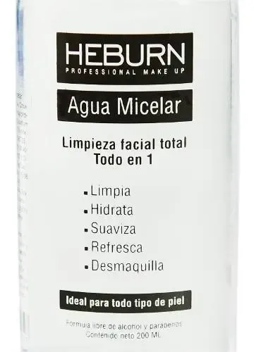 Heburn Agua Micelar Limpieza Facial Desmaquillante X 200 Ml
