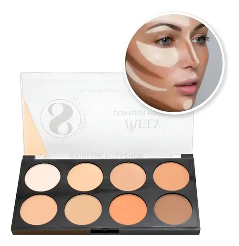 Paleta De Contorno Bronzer En Polvo Compacto Profesional