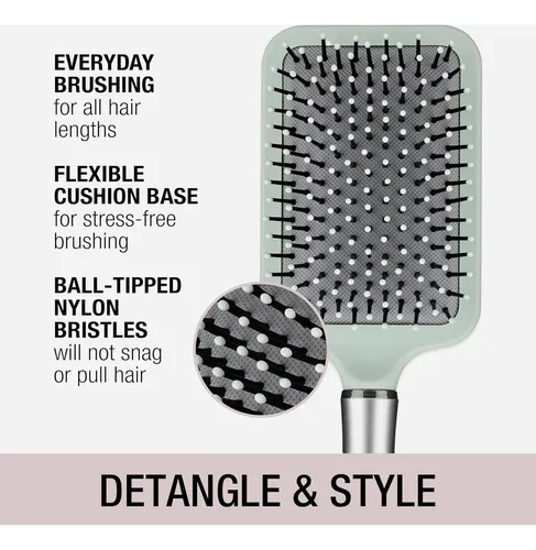 Cepillo Paddle Conair Velvet Touch Verde Salvia Verde Salvia
