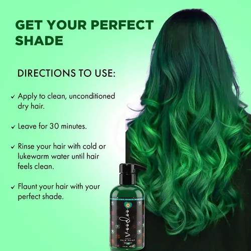 Tinte Semipermanente Verde Moehair Voodoo Hair Paint 8 Oz