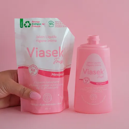 Viasek Fresh Jabón Líquido Íntimo Menopausia Ph 6.8 Refill