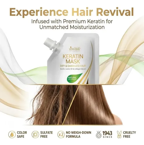 Mascarilla Capilar Vitamins Hair Cosmetics Keratina 100ml