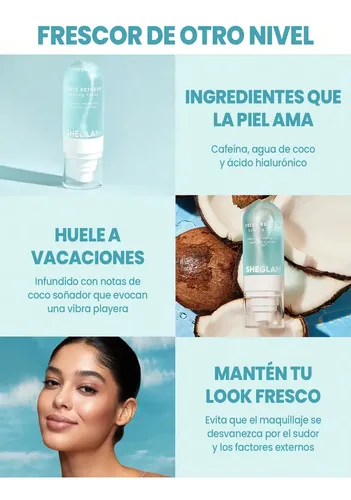 Fijador de Maquillaje Sheglam Press Refresh Mate para Piel Grasa
