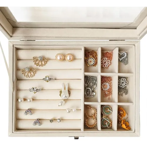 Organizador De Joyas Caja Alhajero Maquillaje Colores