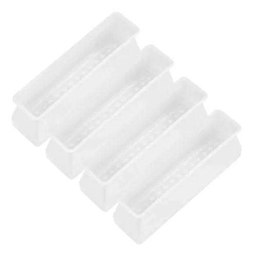 4 Protectores De Suelo Para Pies De Cama, Resistentes Blanco