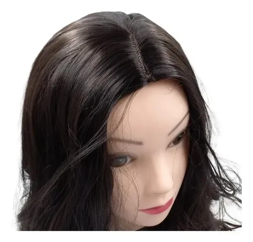 Pelucas Tonos Simil Natural Lacio Punta Sin Fleqillo Tamaño De La Base 60cm Tono Castaño Oscuro #2