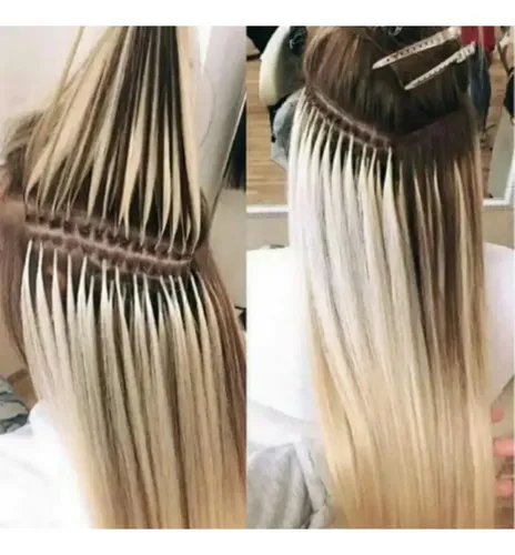 10 Unidades De Extensiones Individuales 35cm Largo Con Color