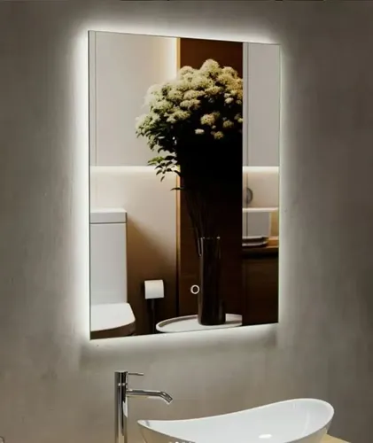 Espejo Rectangular Touch Led 100 X 50 Cm