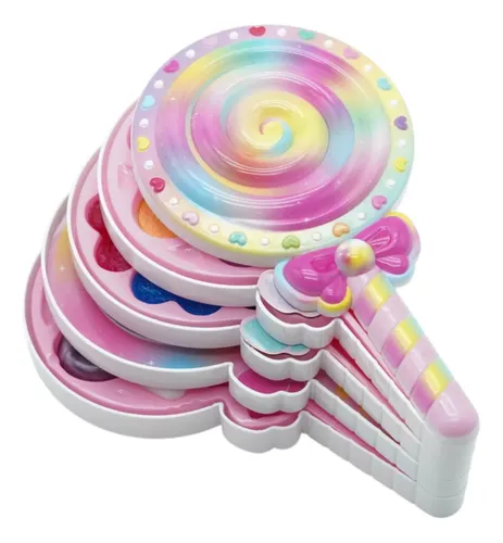 Set De Maquillaje Infantil Paletas Arcoiris Tiny 3358