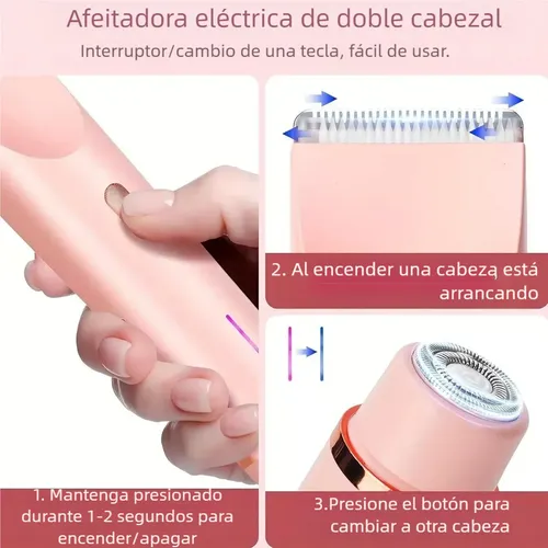 Zh* Depiladora De Bikini Para Mujer Electrica Doble Cabeza