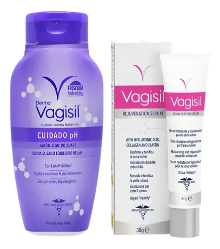 Vagisil Jabón Liq Cuidado Ph + Serum Rejuvenecedor Vaginal