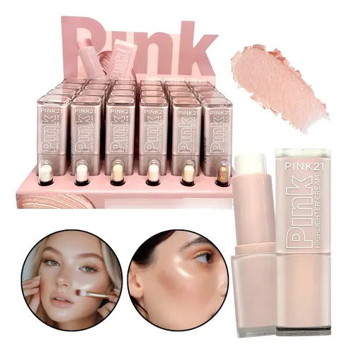 Iluminador En Barra Stick Highlighter Cream Pink 21 P/rostro