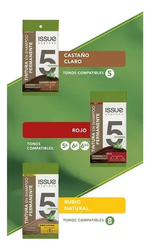 Pack Tintura Shampoo Issue Express 5 Minutos Castaño Claro