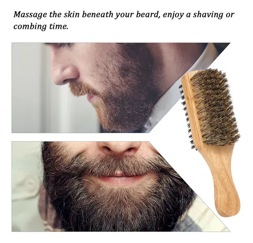 Cepillo Para Bigote Y Barba Para Hombre, Afeitado Facial De