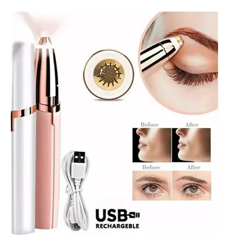Depiladora Lapiz Portátil Para Rostro Vello Facial Cejas Usb