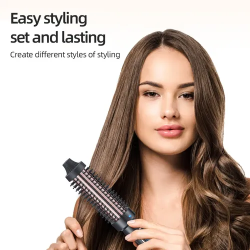 Plancha Cabello Punta Fria Ajustable Alisadora Rizadora 2en1