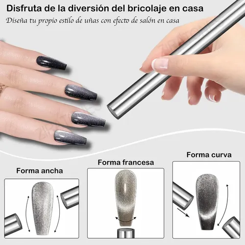 5pzs Herramienta Imán Esmalte Ojo Gato Imán Potente Silver Silver