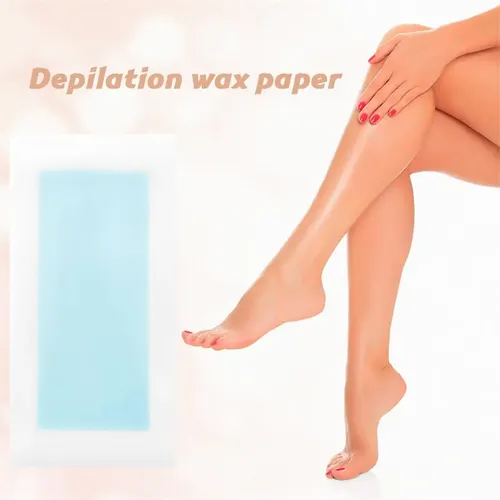 10pcs Papel De Lado Tiras De Cerafría Para Depilación Azul
