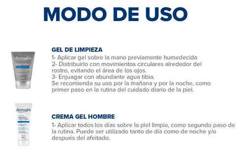 Dermaglós Rutina Facial Básica Hombres Limpieza Hidratación