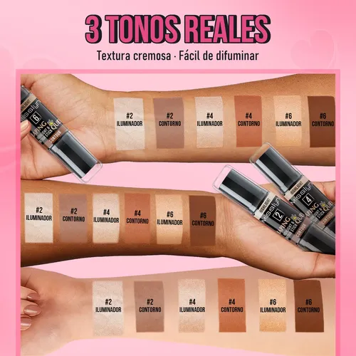 Highlight Contour Stick Cremoso Fácil De Difuminar Rostro 2 Light