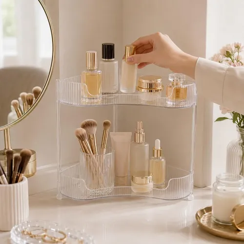 Repisa Organizador 3 Niveles Acrilico Perfumes Maquillaje