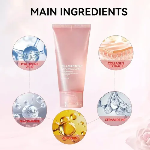 S Mascarilla De Colágeno De Noche Con 2 Paquetes, Ts012