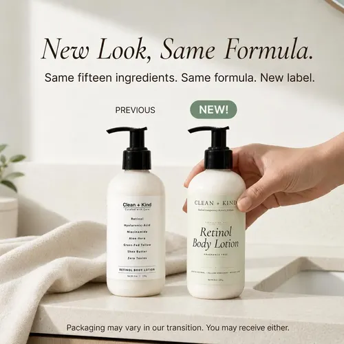 Loción Corporal Clean + Kind Retinol Sebo 236ml Reafirmante