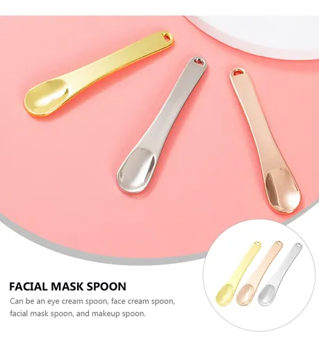 9pcs Assorted Color Metal Makeup And Skin Care Spoons Set