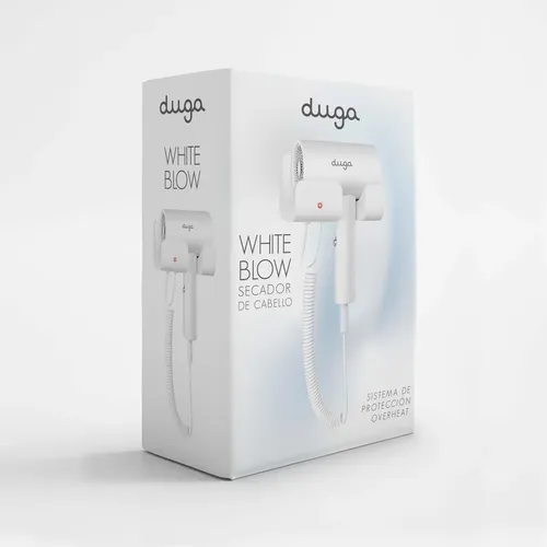 Secador de Cabello Pared Duga D15 1800W Blanco Hotelero