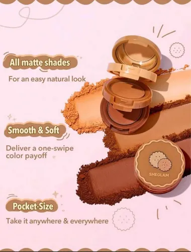 Sheglam Trío De Sombras. Smart Cookie. Tonos Marrón. Sombra Nude