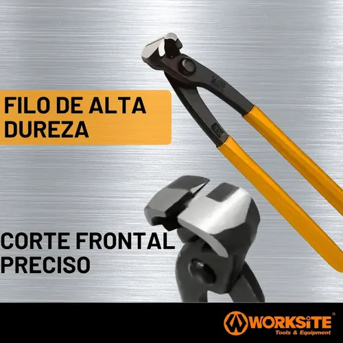 Tenaza 9 Pulgadas Armador Medio Corte Cromo Vanadio Worksite