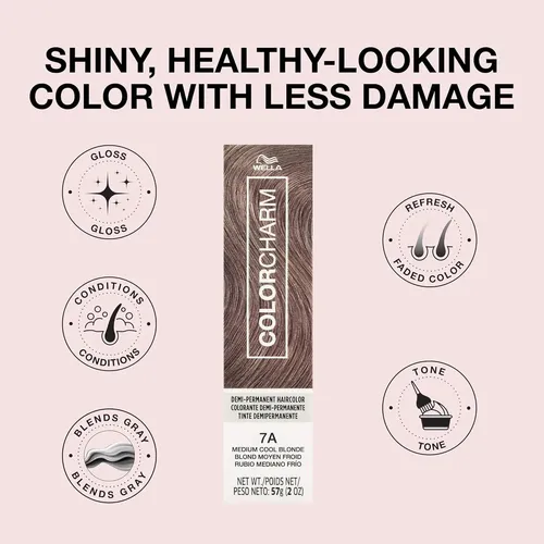 Color Charm Colorante Demi Permanente 7a Medium Cool Blonde