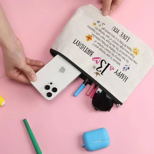 Bolso De Maquillaje Zhamen Impermeable De Algodón Y Lino Par