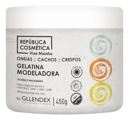 Gllendex Vixe Mainha Gelatina Modeladora Para Rulos 450gr