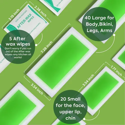 Depilación Corporal Y Facial Wax Strips Evervines, 60 Unidad