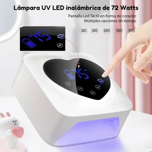 Cabina Uñas Lámpara Uv Led 72w City Girl Corazón Manicura