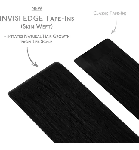 Extensiones De Cabello Humano Invisi Edge 14in 50g Jet