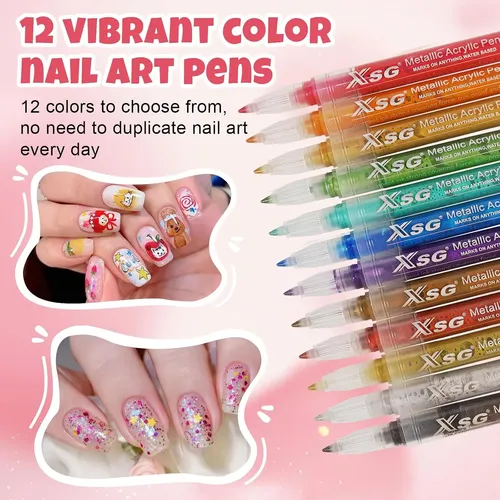 Set 12 Colores Para Arte En Uñas Profesional Diy