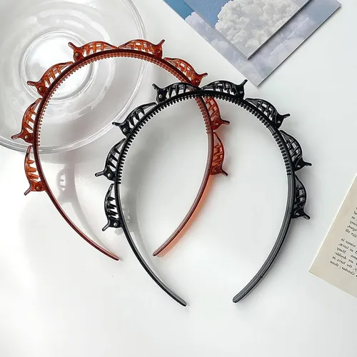 Hair Clip Headbands For Women, Styling Headband With Clips