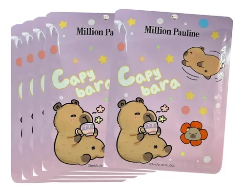 Spa Facial Para Niñas Pack X6 Mascarillas Capybara