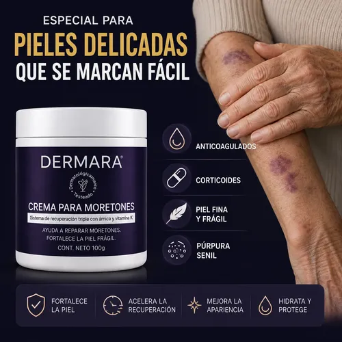 Dermara Crema Para Moretones Árnica Vit K 100ml X1