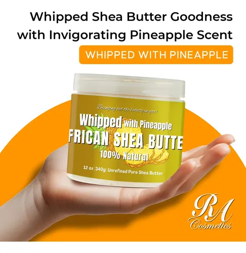 Manteca De Karité Ra Cosmetics, 340 G, Piña, Paquete De 3