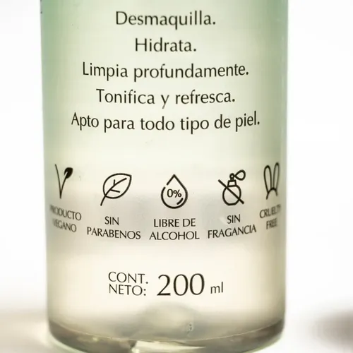 Agua Micelar Desmaquillante 200ml Xulu Cosmeticos