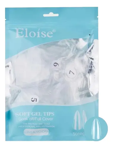 Tips Uñas Eloise Soft Gel Nails Press On 500pcs Postizas Color Almendra Larga