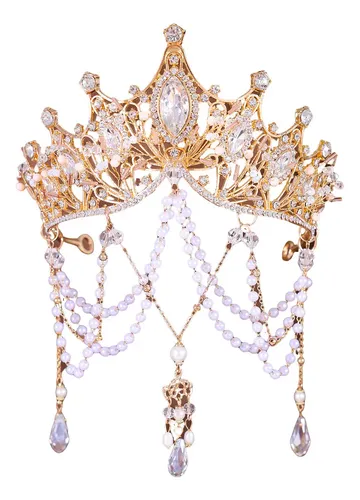 Accesorio Para Cabello Princess Crown Con Borlas