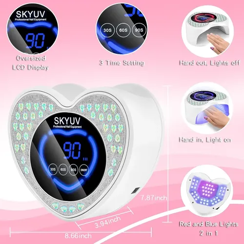 Lámpara Uv Led Recargable Secado Rápido Para Uñas