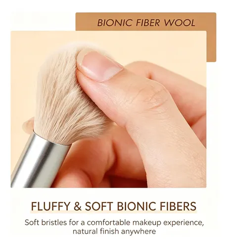 Juego De Brochas Con Cerdas Suaves Estuche Compacto Portátil