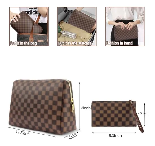 Cys Kit Bolsas Maquillaje Xadrez Elegante Neceser Viaje Ys