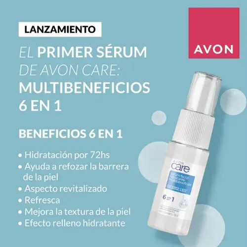 Sérum Facial Hidratante Multibeneficios 6 En 1 Avon Care 30g