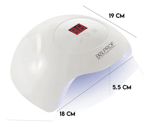 Cabina Uñas UV LED 36W Belprof X7 Blanco Semipermanente y Gelificadas